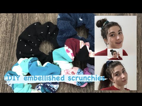 DIY Embellished Scrunchies (cute ideas + tutorial)