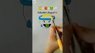 Emoji mix drawing 🥵+🤑+😇=? |#creativedrawing |#creative|#drawing |#artwork|#shorts |#viral |#trending