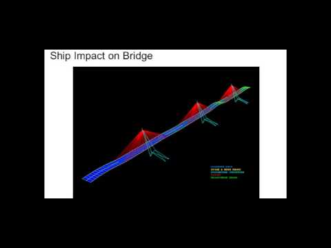 LUSAS Ship Impact on Bridge