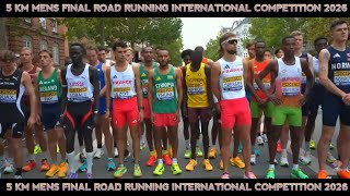 5 KM MENS FINAL ROAD RUNNING INTERNATIONAL COMPETITION 2026#viralvideo#running#share #follow#subscri
