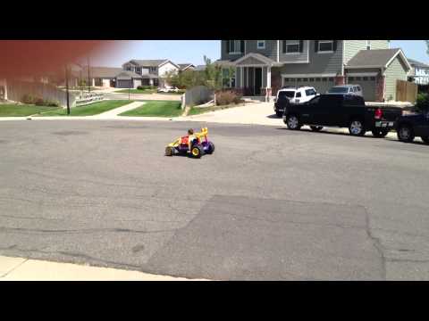 Modified Power Wheels 24V Buggy Donuts 4 Year Old Learning How To Countersteer