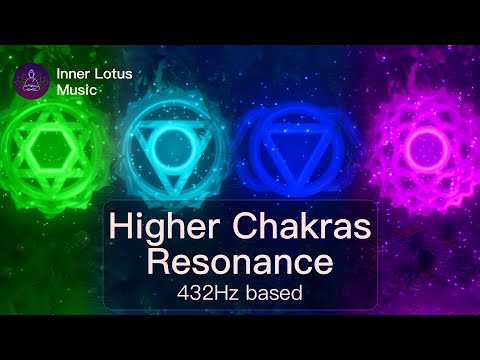 Higher Chakras Resonance | Full Night Opening & Healing | 432Hz based Meditation & Sleep Music