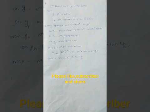 Dive into the world of Successive derivative  #viral #bsc #bscmaths  #trending #PYQ