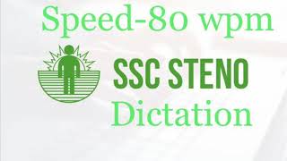 SSC Steno Dictation 80wpm. President Speech addressing Indian Community in Guinea.