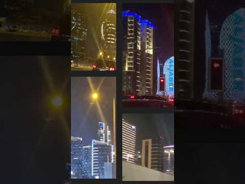 #Qatar night beautiful view #qatar #travel # vlog