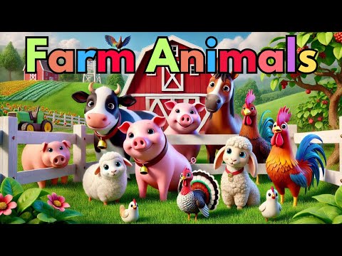 Farm Animals | Learn farm animals names in English | Kids vocabulary | English Educational Video