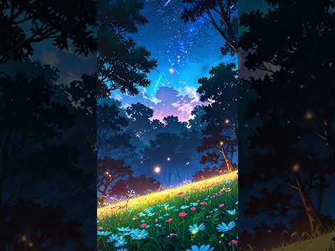 When the Sky Feels Alive 🌌 | Anime-Style Scenery #shorts #lofi  #ai #aianimation #aimusic