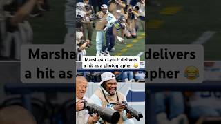 Marshawn Lynch is now an NFL photographer, but he’s still BeastMode 🤣 #marshawnlynch #nfl #football