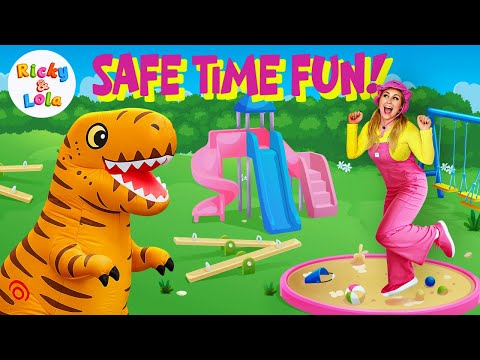 DINOSAUR at the Playground? Learn about safe and fun time with T-Rex and Lola!
