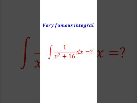 Very famous integral. solving an important integral. #integral #math #integrals  #integration_trick