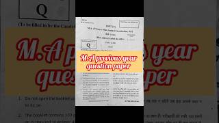 CCSU M.A private 2nd year Hindi previous year question paper Code G-328 #shorts #ccsexam2025 #ccsu