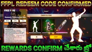 FFPL GRAND FINALS REDEEM CODE IN TELUGU | FREE FIRE FFPL REDEEM CODE IN TELUGU | VENKY TECH GAMING