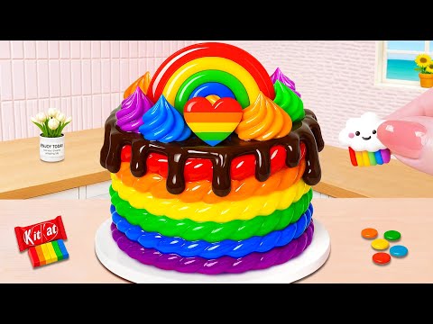 Wonderful Rainbow Buttercream Cake 🍰 1000+ Miniature Cake Recipes 2025 💡 Cake In Wonderland