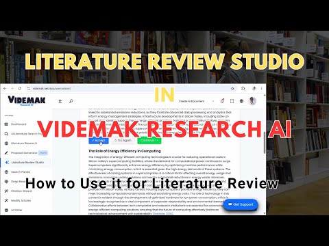 How to Use Videmak Research AI Literature Review Studio for Literature and Academic Articles.
