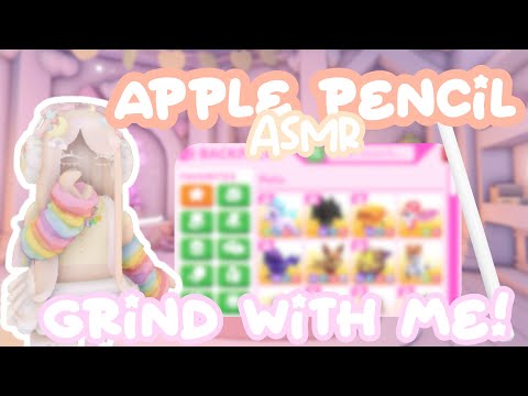 ≽^• ˕ • ྀི≼ Adopt Me Apple Pencil ASMR || Grind with me! #adoptme #adoptmegame