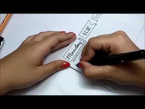 Lettering in your planner