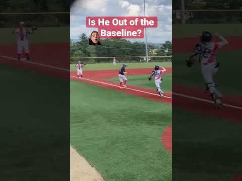 Is he outside the baseline