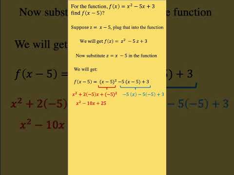Pre-Calculus Practice Question 1 - function substitution