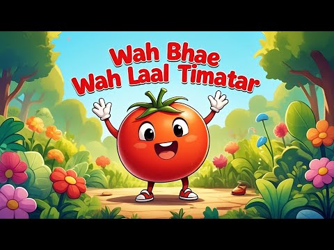 Wah Bhai Wah Laal Tamatar 🍅 | Funny Vegetable Poem for Kids | Urdu & Hindi Rhymes" | @DooDahDoo