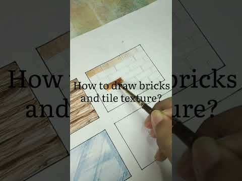 How to draw brick ans tile texture? #architecture #rendering#texture