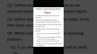 #class9thphysics #chap1 #importantquestions #learntogetgrade
