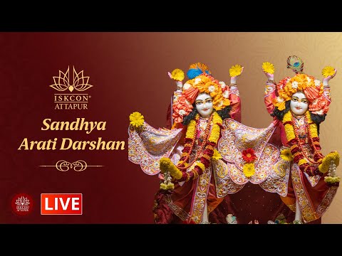 Sandhya Arati Darshan (4:30 pm - 9:00 pm) at ISKCON Attapur on 17th March 2025