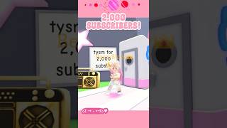 💕🌸 2,000 SUBSCRIBERS GIVEAWAY ANNOUNCEMENT!!😱😊 #roblox #adoptme