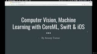 Computer Vision, Machine Learning with Core ML, Swift in iOS : Intro + Promo