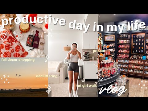 PRODUCTIVE DAY IN MY LIFE 🍂🤎 fall decor shopping, cleaning, content creation