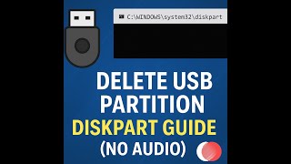How to Delete USB Partitions Using DiskPart | Step-by-Step (No Audio)