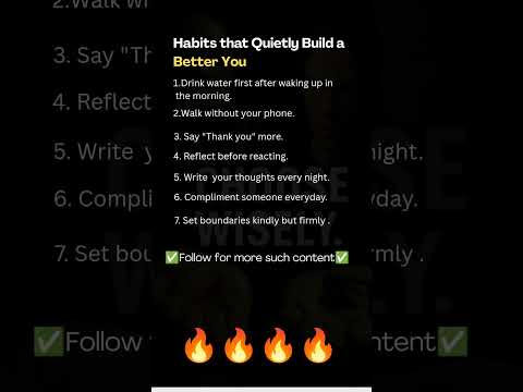 Quiet Habits That Improve YOU... #selfimprovement #motivation #shorts
