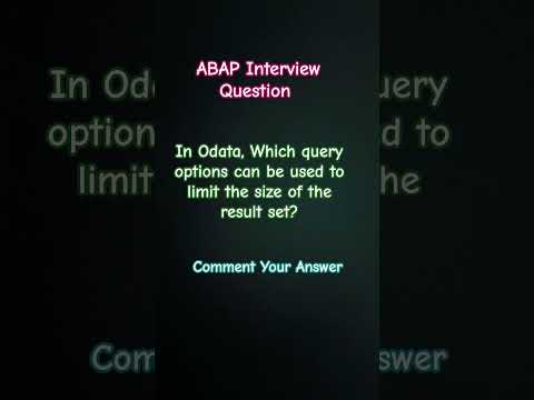 ABAP Interview Question| Comment Your answer
