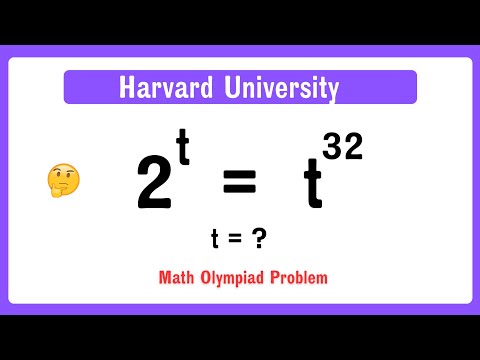 Only 10% Students Solve this exponential math olympiad question | 2^t =t^32