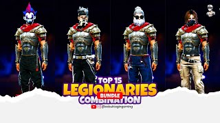 TOP 15 BEST DRESS COMBINATION WITH LEGIONARIES BUNDLE ! NEW MAGIC CUBE BUNDLE COMBINATION #freefire