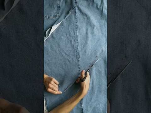 Handmade Tote Bag out of JEANS👖Easy Thrift flip ♻️ DIY clothing project. #thriftflip #sewing #diy