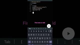 please like and subscribe 🤞🤞.    C program for find even or odd