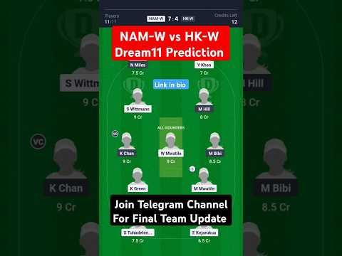 NAM-W vs HK-W Dream11 Prediction | HK-W vs NAM-W Dream11 Prediction| Namibia Women vs HongKong Women