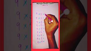 Table of 9 #maths #tabletrick #viral #shorts #short