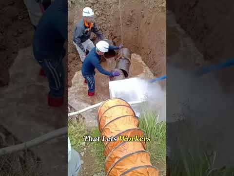 Why workers pour liquid Nitrogen into pipes #worklife #knowledge #construction