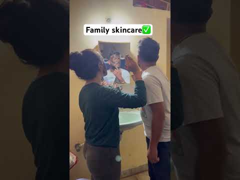 Family skincare 🤣 #brothersister #funny #akashashi #comedy #kannada