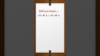 A trick to calculate percentages #learnmath #mathstricks #mathmadeeasy