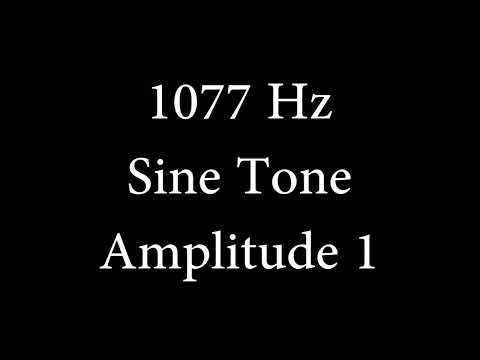 1077 Hz Sine Tone Amplitude 1