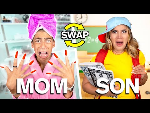 12 Year old Son & Mom SWAP LIVES! *Instant Regret*