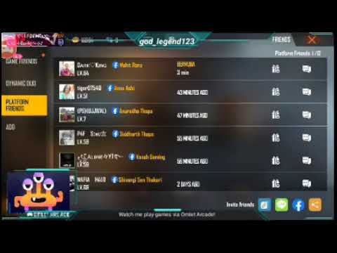 Watch me stream Free Fire on Omlet Arcade!