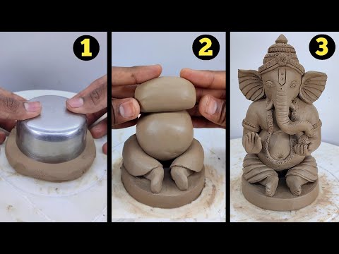 How to make Ganesha from shadu mati | Easy Way to make Ganesha #ganeshchaturthi #craft #diy