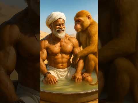 Farmer and monkey 🐒 dig a pound #ai #viral #shorts #moralstories #trynottolaugh