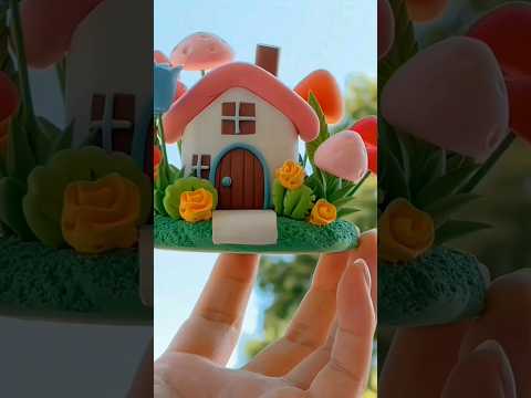 How to make House from Clay #clayart #claycraft #clayhouse #shortvideo