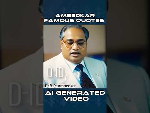 Cultivation of mind should be the ultimate aim of human existence|Ambedkar Quotes|AI Generated Video