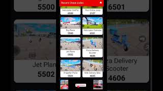 All Type Recent cheat code | Indian bike driving 3d #shorts