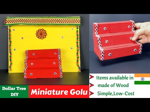 Miniature Navaratri Golu | Bommala koluvu steps| Dollar Tree DIY |#navratri #bommalakoluvu #golu